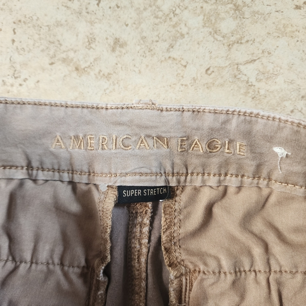 American Eagle Outfitters Khaki Midi Shorts - Picture 2 of 5